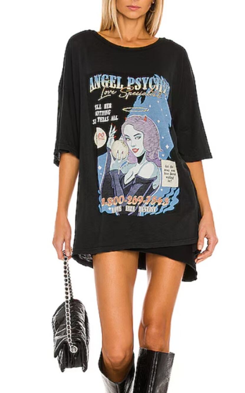 Boys Lie 'Angel Psychic' Rhinestone Oversized Graphic Tee